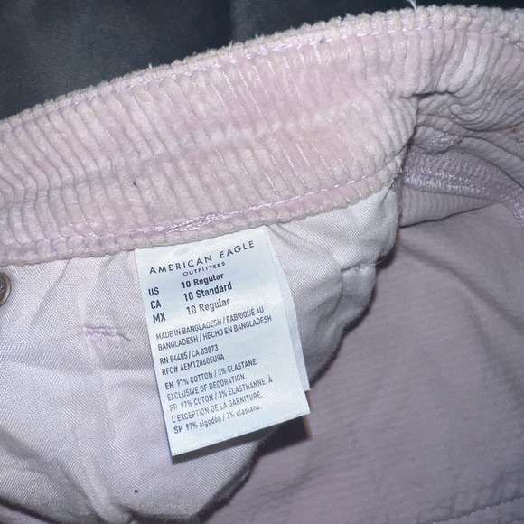 American eagle light pink corduroy mom jeans size: 10 regular - Picture 6 of 7